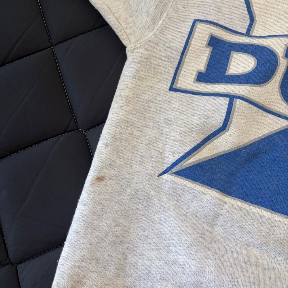 Vintage Collegiate Colors Duke University Sweatshirt Grey Blue Medium - Picture 8 of 8